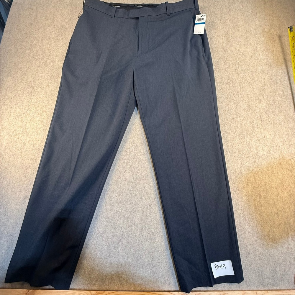 Van Heusen Flex Straight Fit Dress Pants Mens 36x30 Ash Navy Blue NWT 505M099420